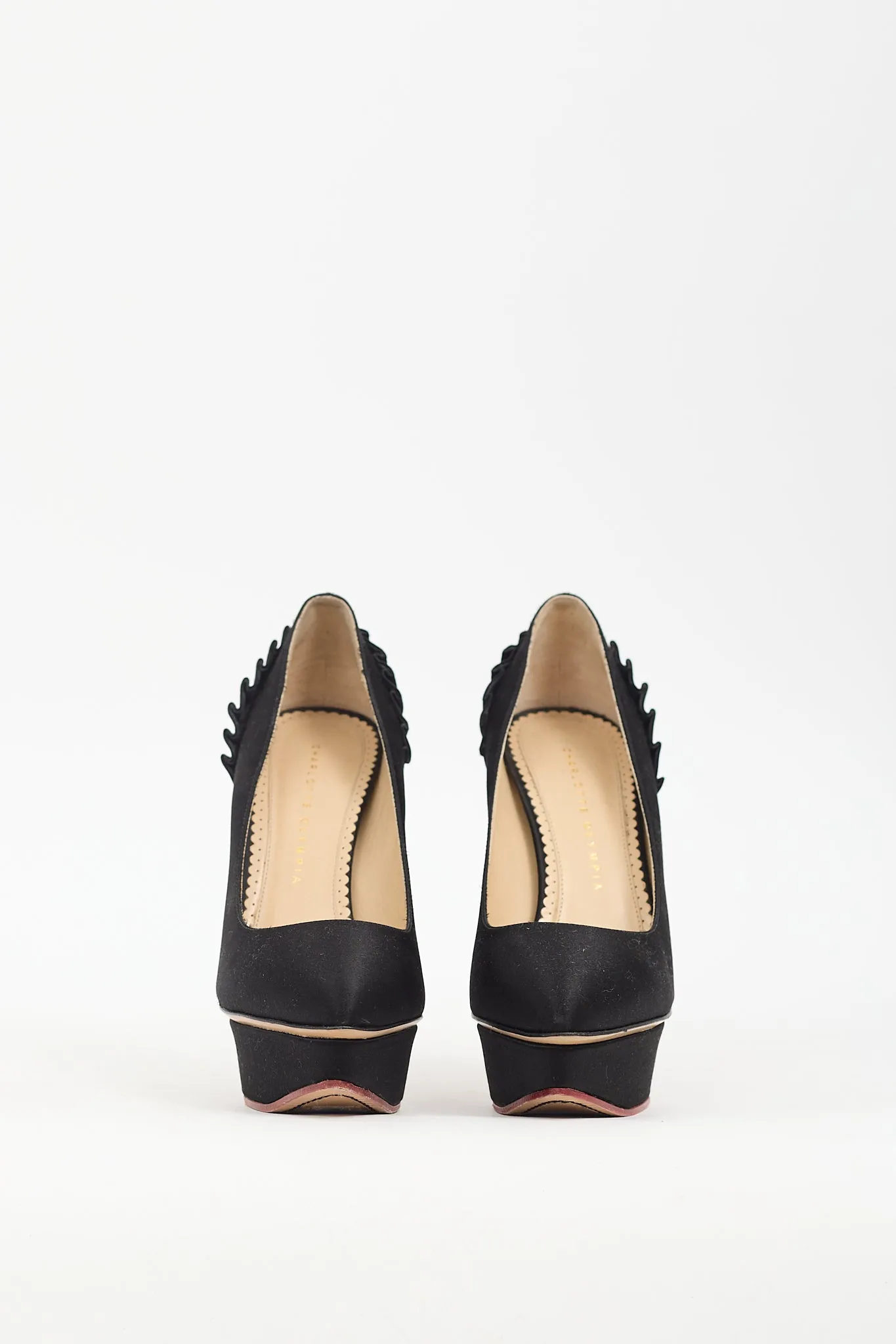 Black Satin Platform Pump
