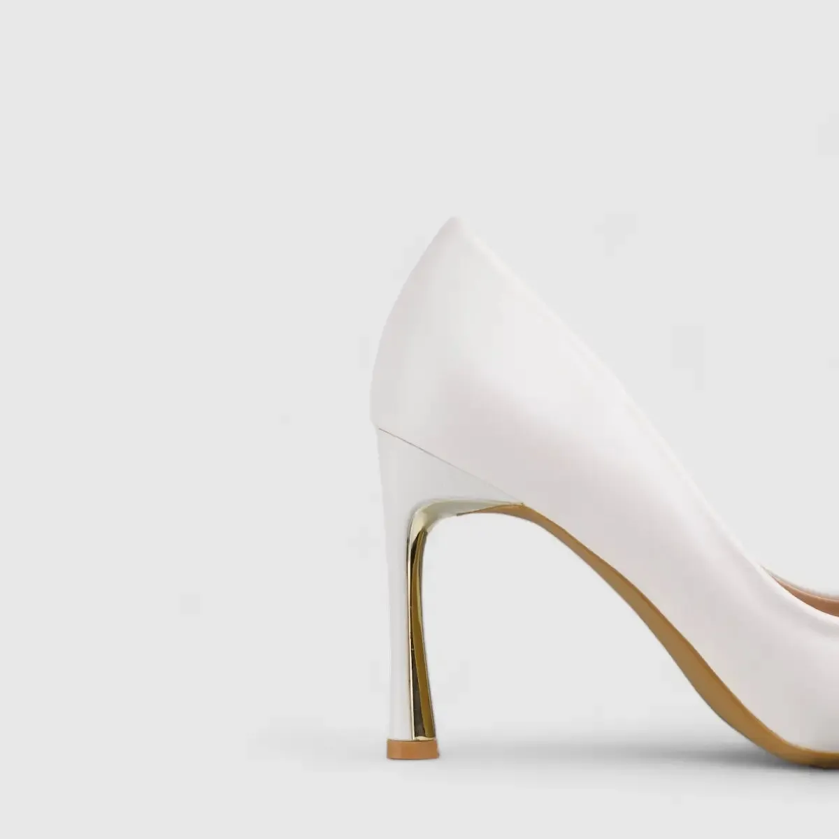 Bulbul Stiletto Court Shoe White LI006
