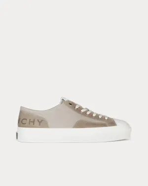 City Canvas & Suede Medium Grey Low Top Sneakers
