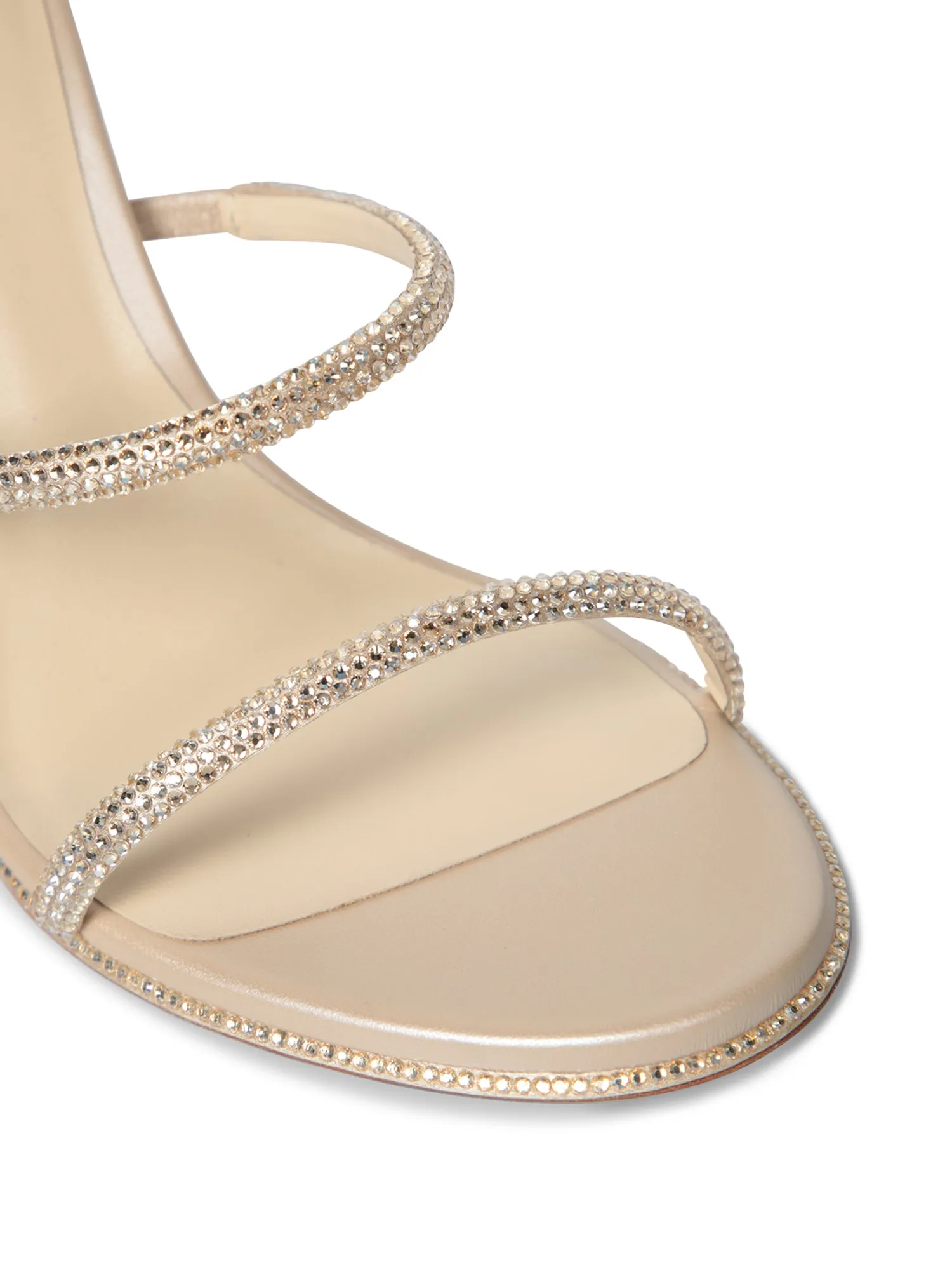 Cleo 105 Strass Sandals in Beige