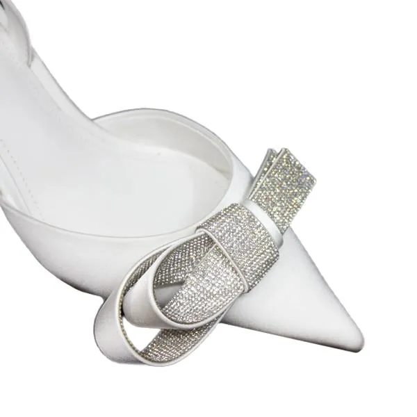 Cynthia White | Satin Slingback