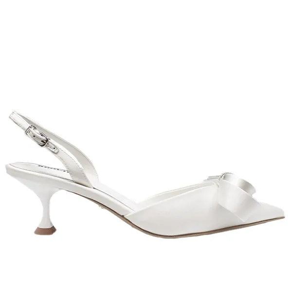 Cynthia White | Satin Slingback