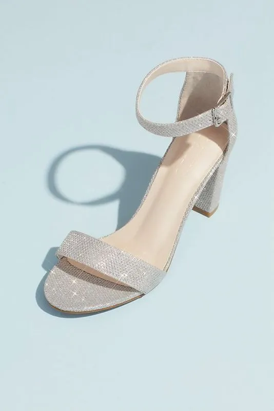 David's Bridal 8.5 Chaya3 Silver Shoes