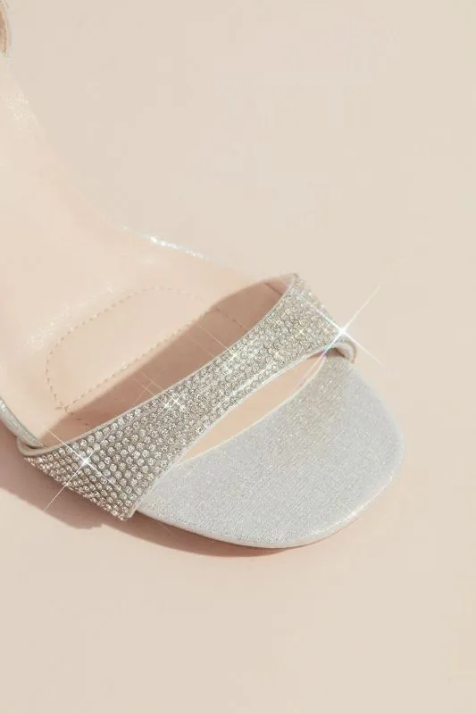 David's Bridal 8.5 Chaya3 Silver Shoes