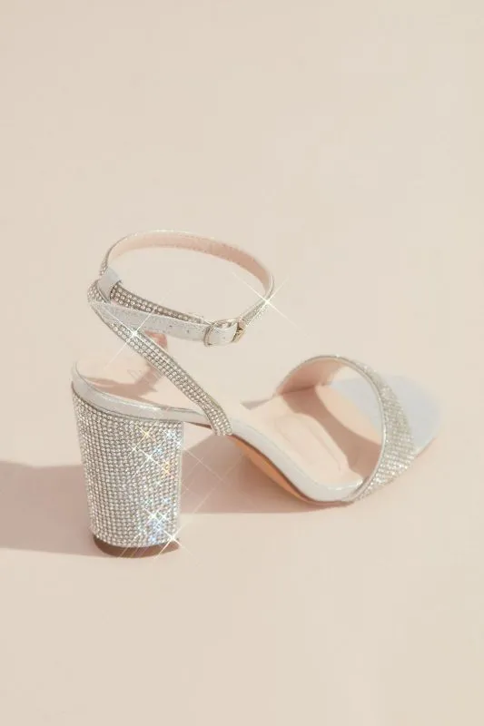 David's Bridal 8.5 Chaya3 Silver Shoes
