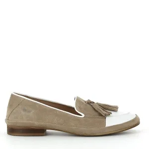Felmini C244 Taupe & White Loafers