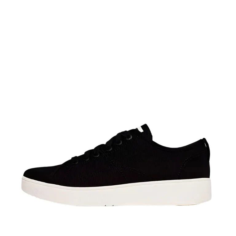FitFlop Rally Canvas Sneaker Shoes - Black / Cream