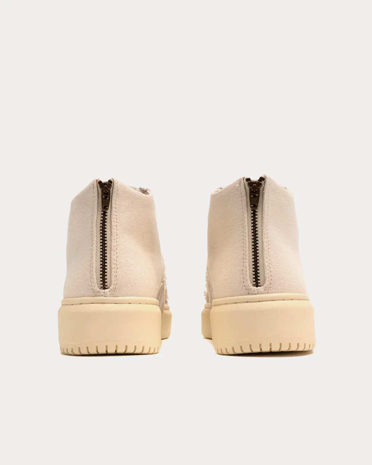 German Canvas Off-White High Top Sneakers