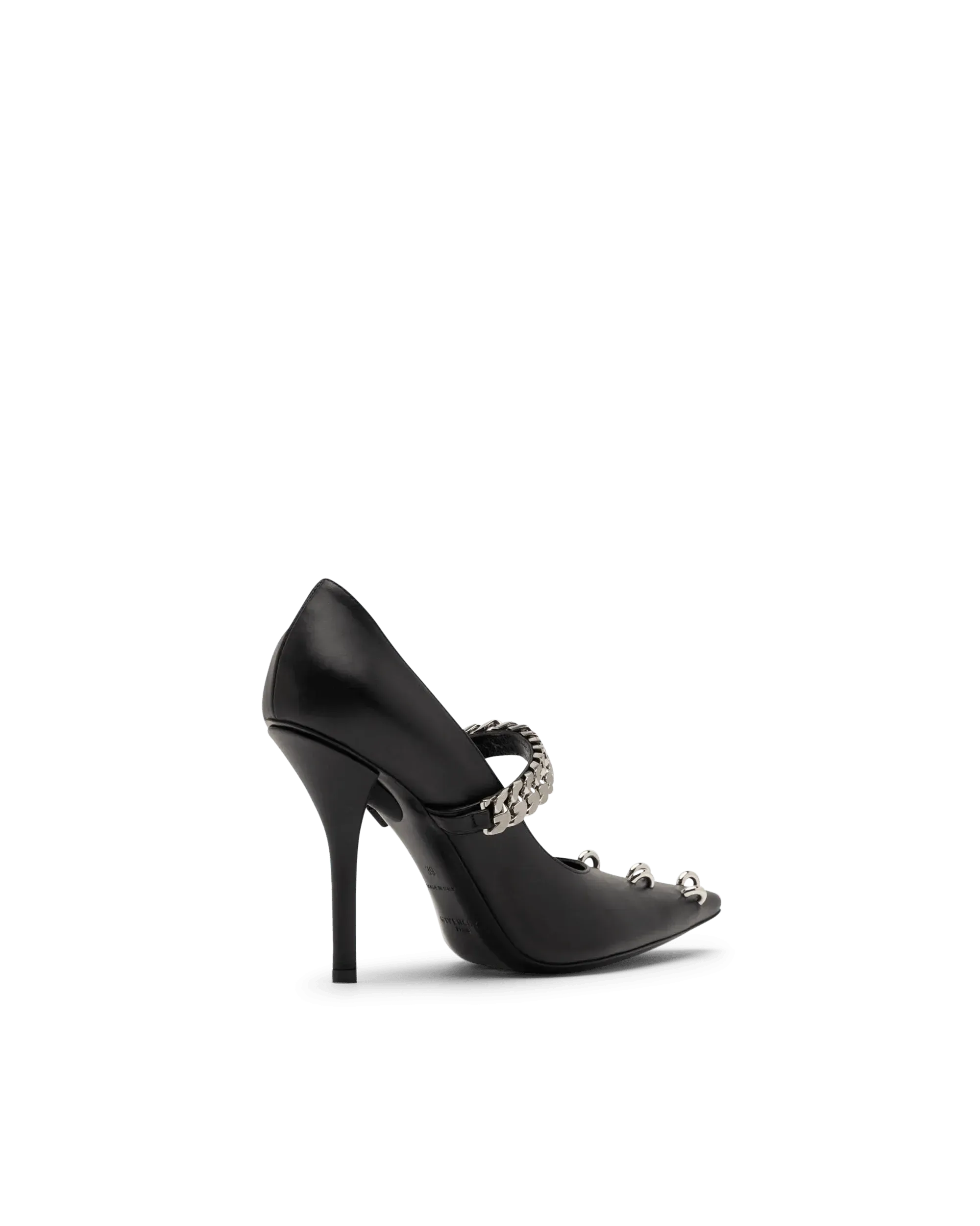 Metal-Detailed Leather Pumps