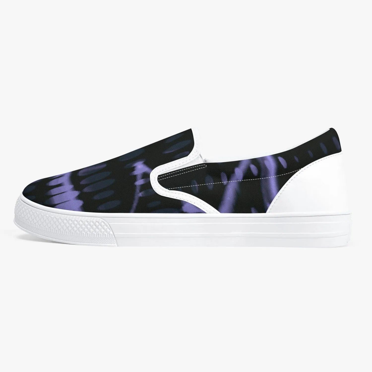 Officially Sexy Purple Laser Classic Slip-On Shoes - White/Black