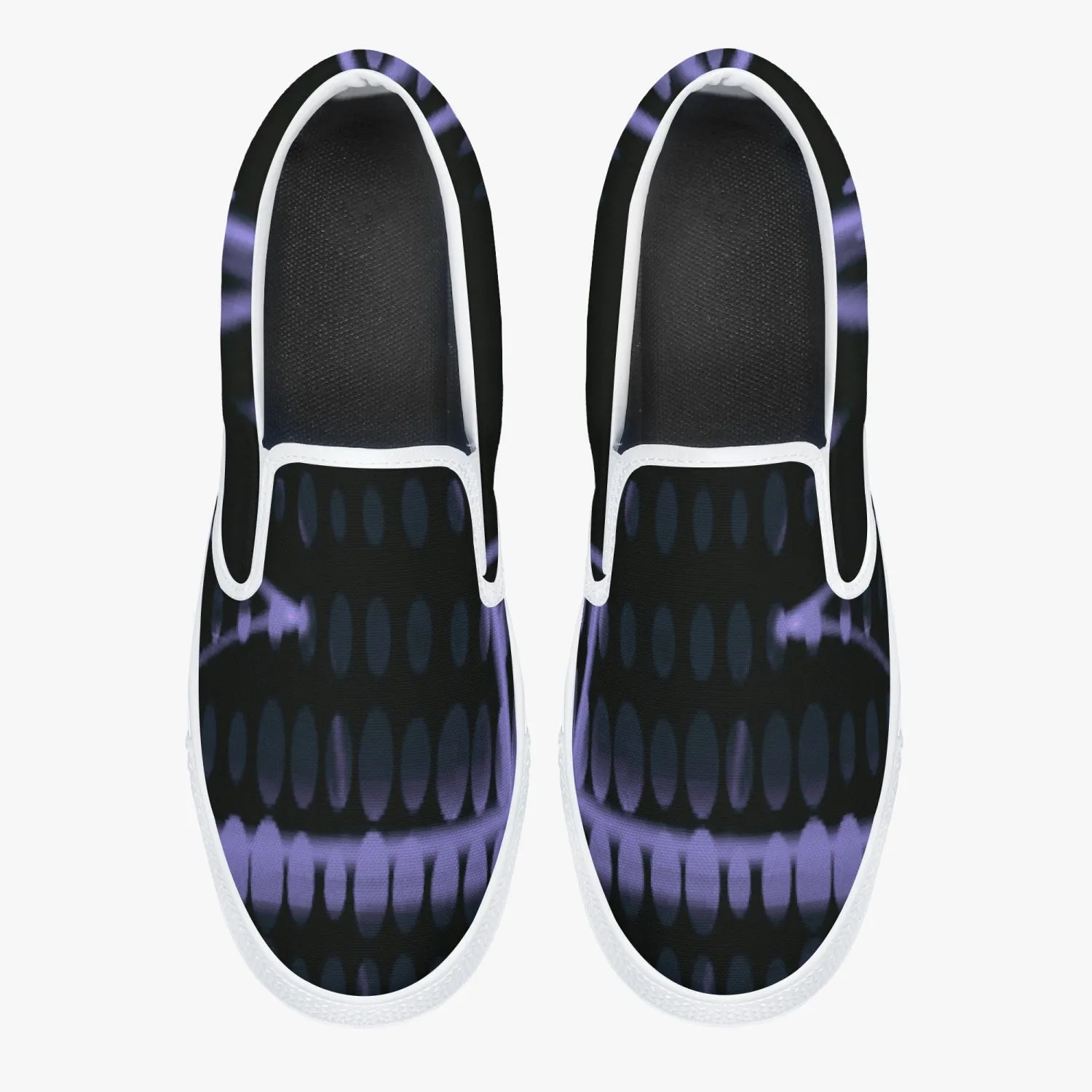 Officially Sexy Purple Laser Classic Slip-On Shoes - White/Black