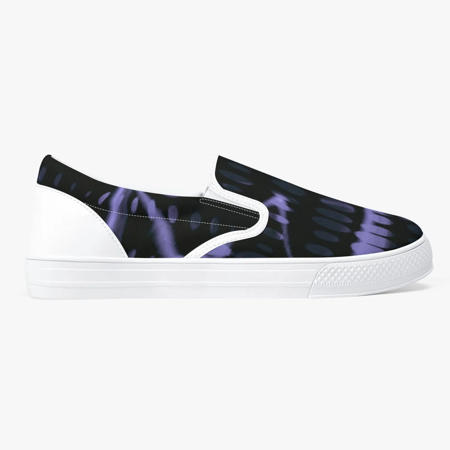 Officially Sexy Purple Laser Classic Slip-On Shoes - White/Black