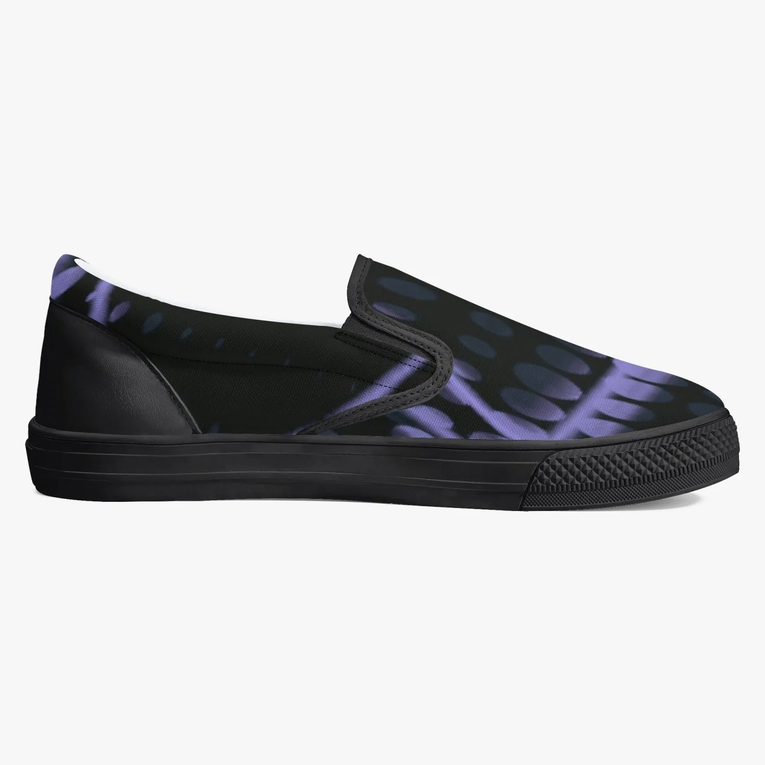Officially Sexy Purple Laser Classic Slip-On Shoes - White/Black