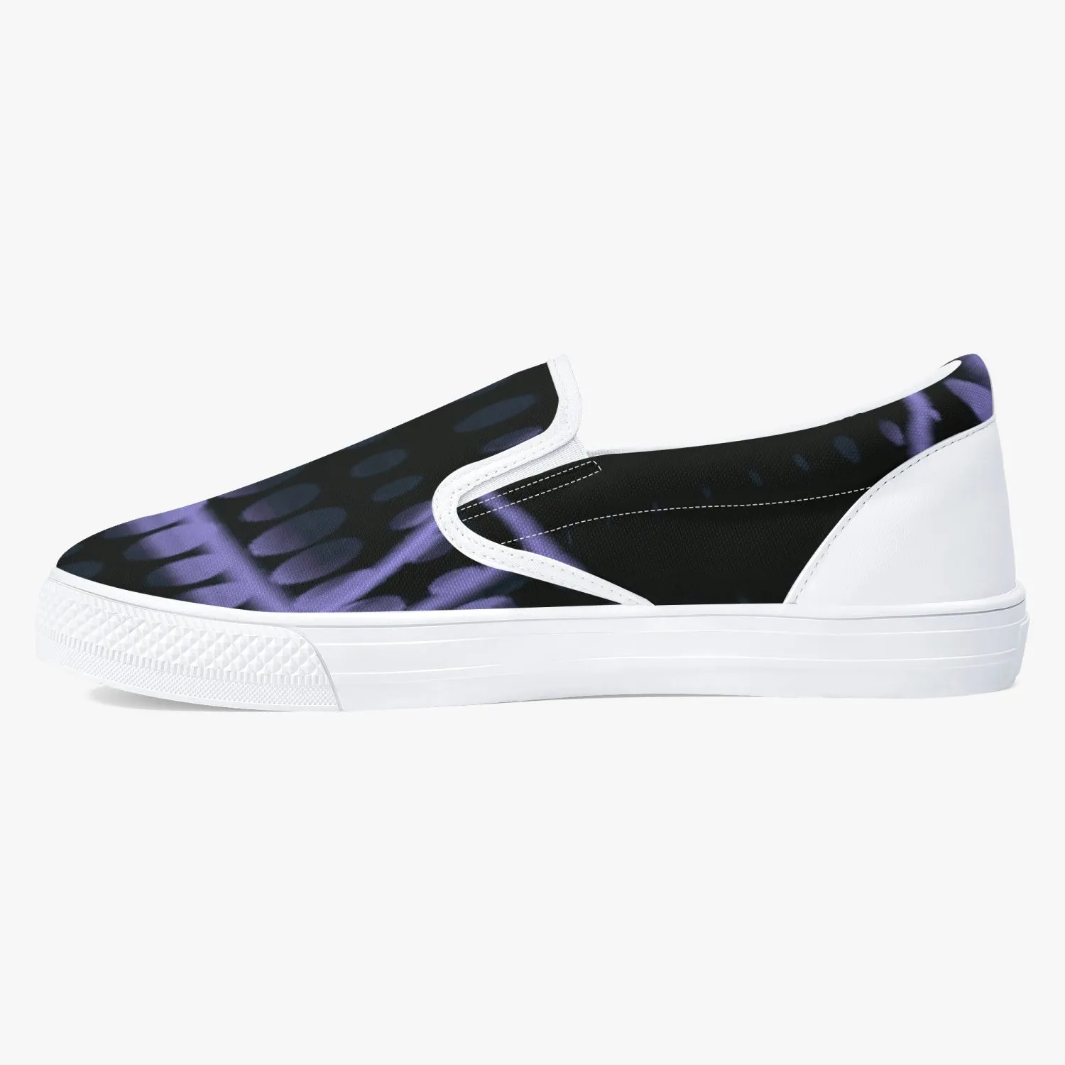 Officially Sexy Purple Laser Classic Slip-On Shoes - White/Black
