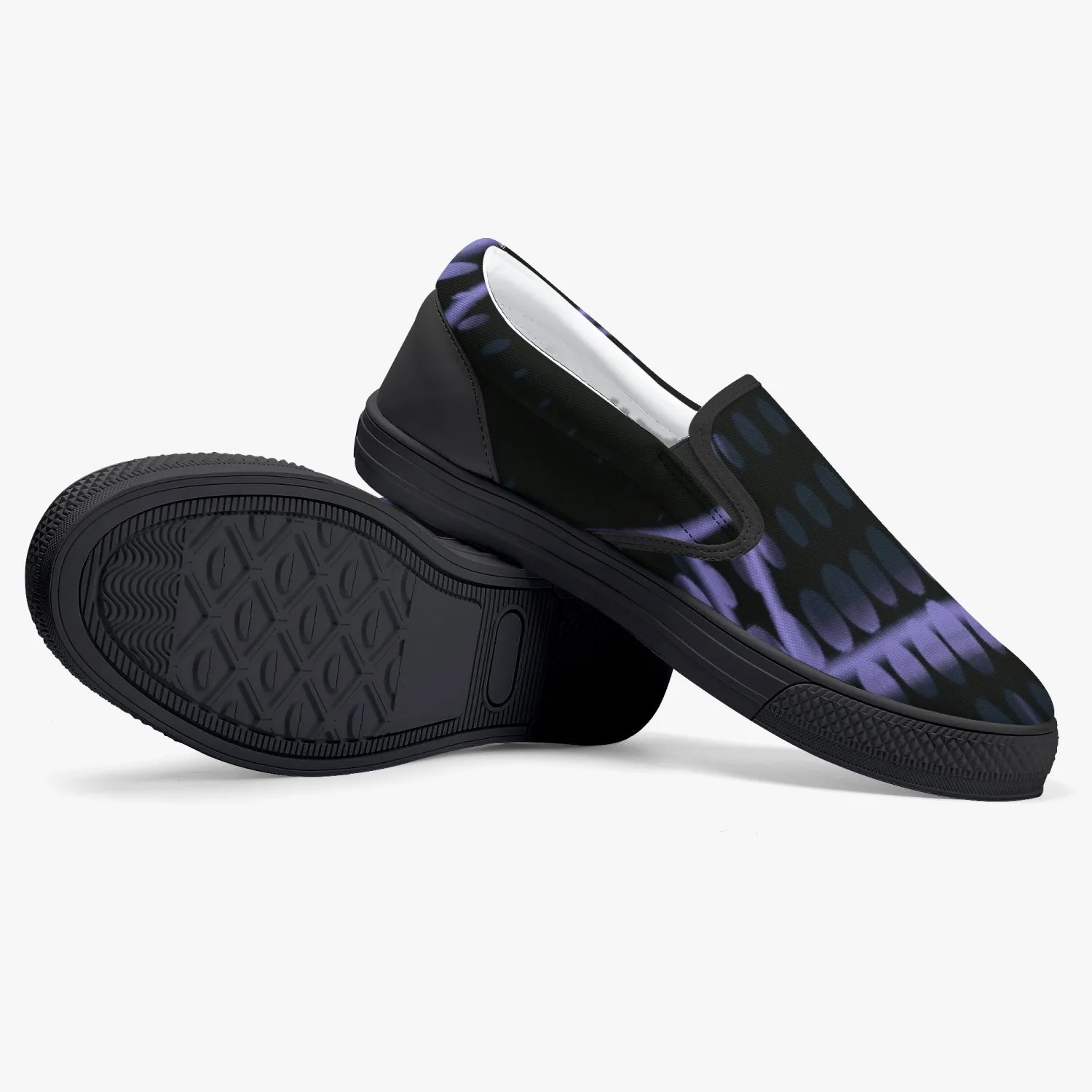 Officially Sexy Purple Laser Classic Slip-On Shoes - White/Black