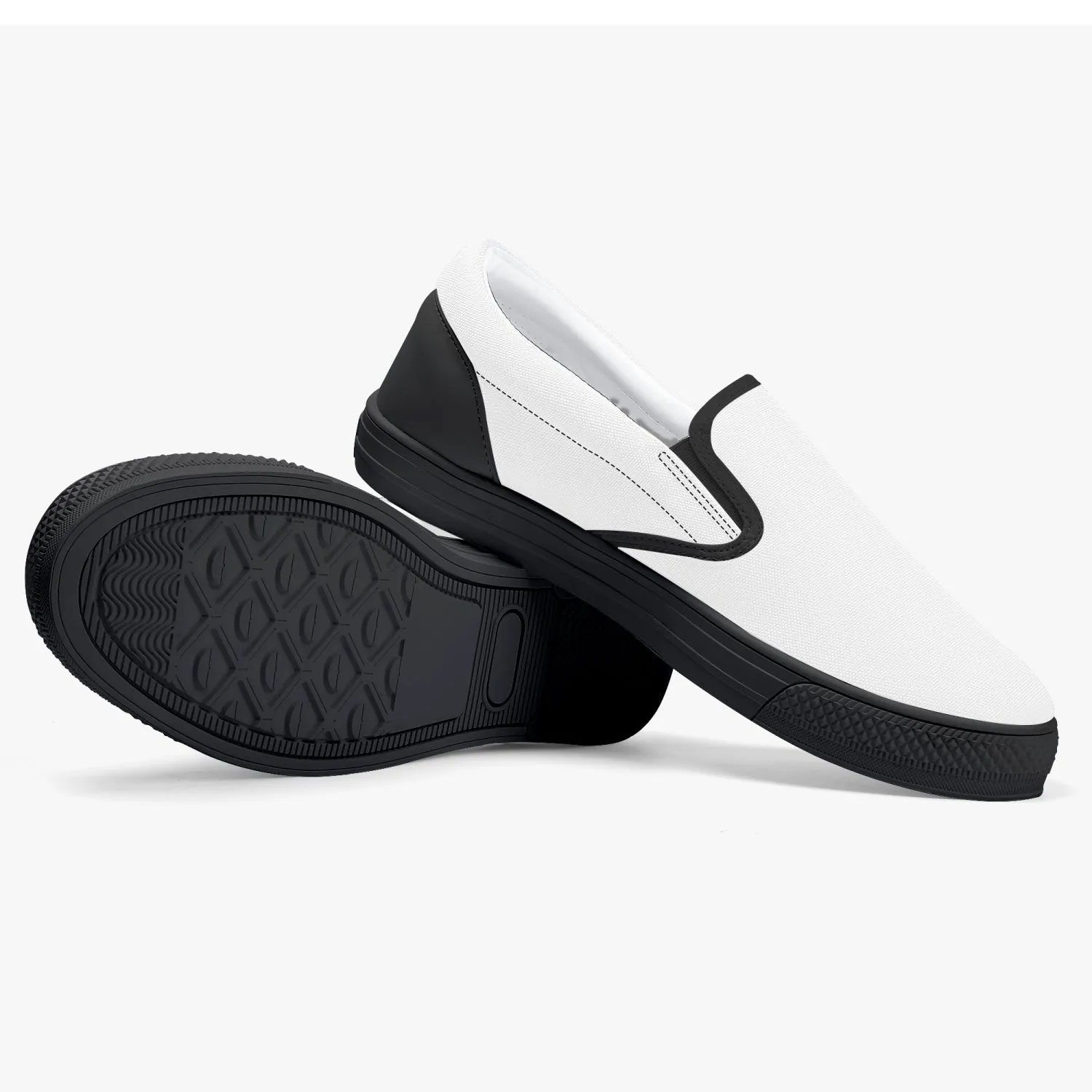 Officially Sexy Purple Laser Classic Slip-On Shoes - White/Black