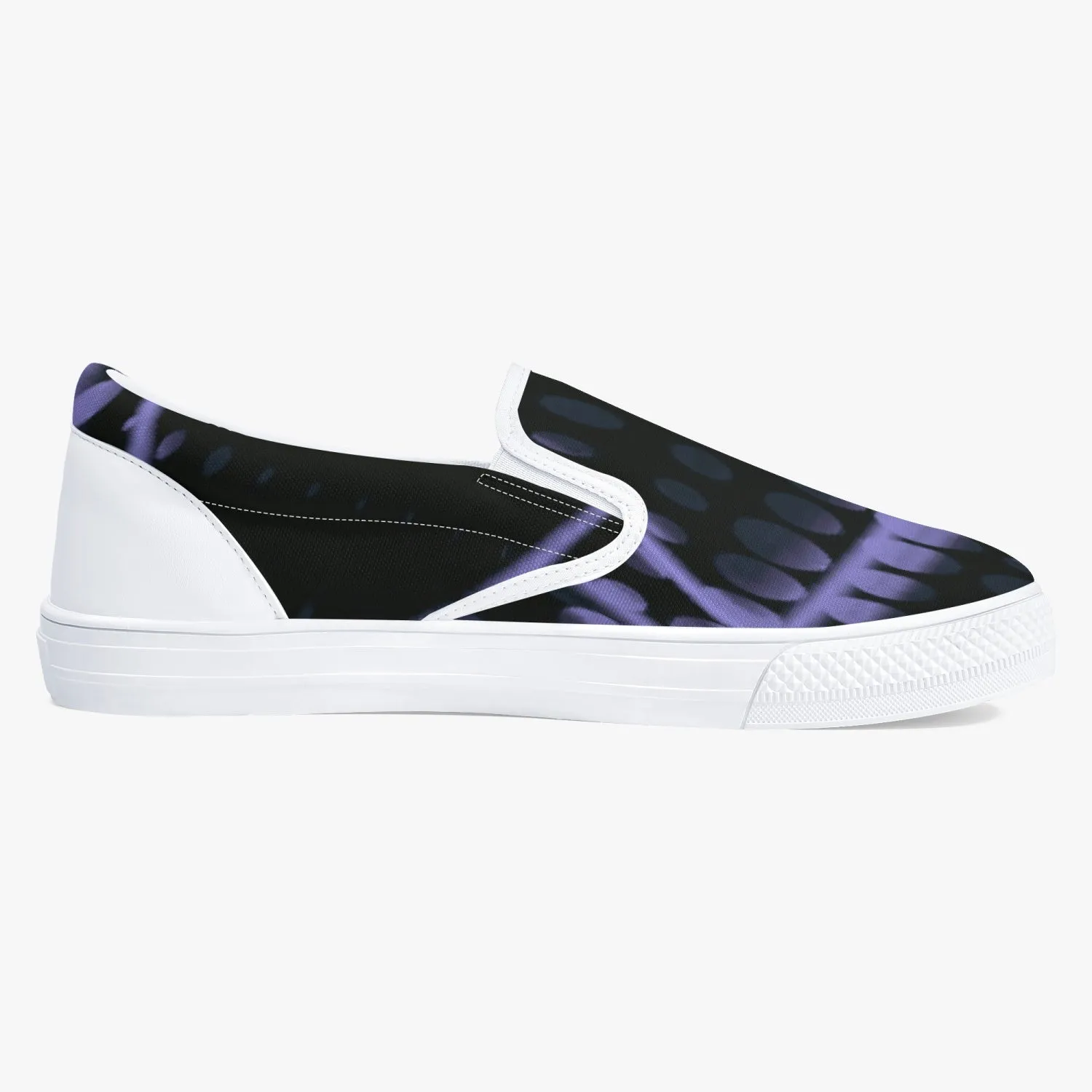 Officially Sexy Purple Laser Classic Slip-On Shoes - White/Black
