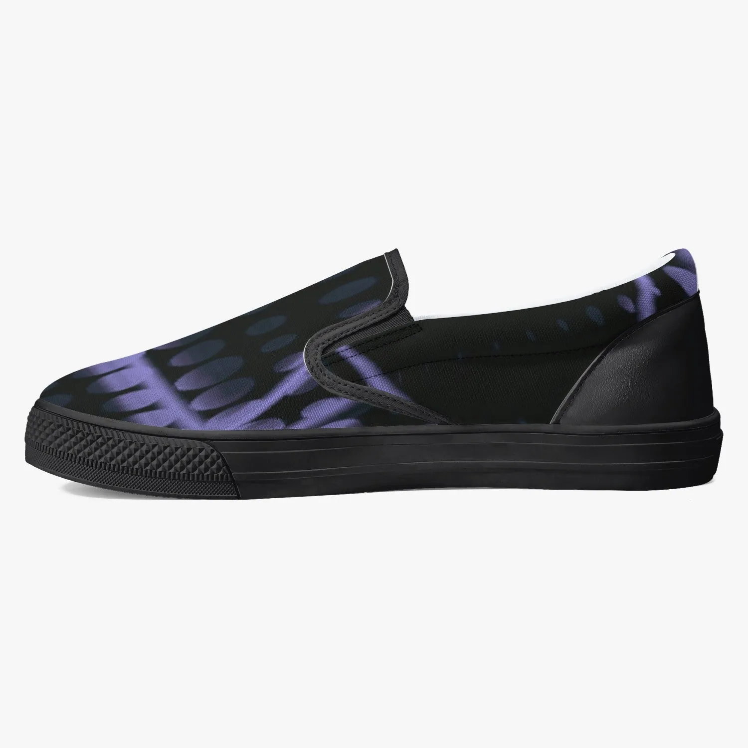 Officially Sexy Purple Laser Classic Slip-On Shoes - White/Black