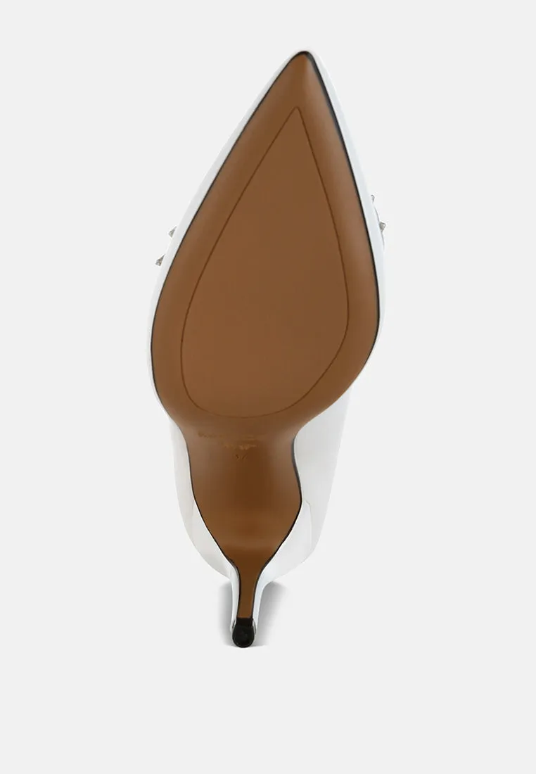 Rhodolia Diamante Brooch Detail Satin Pumps