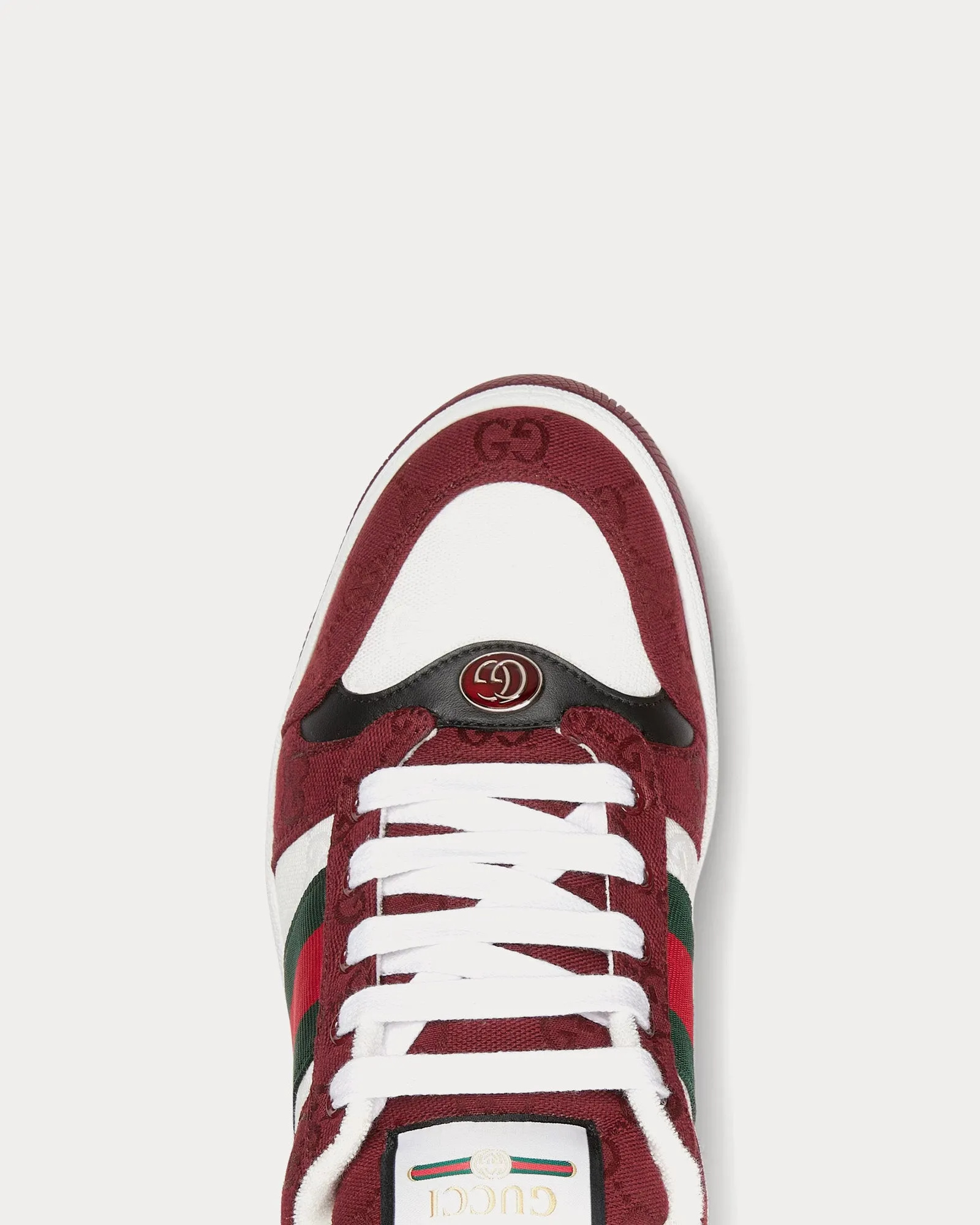 Screener with Rosso Ancora GG Canvas & Web Red / White Low Top Sneakers