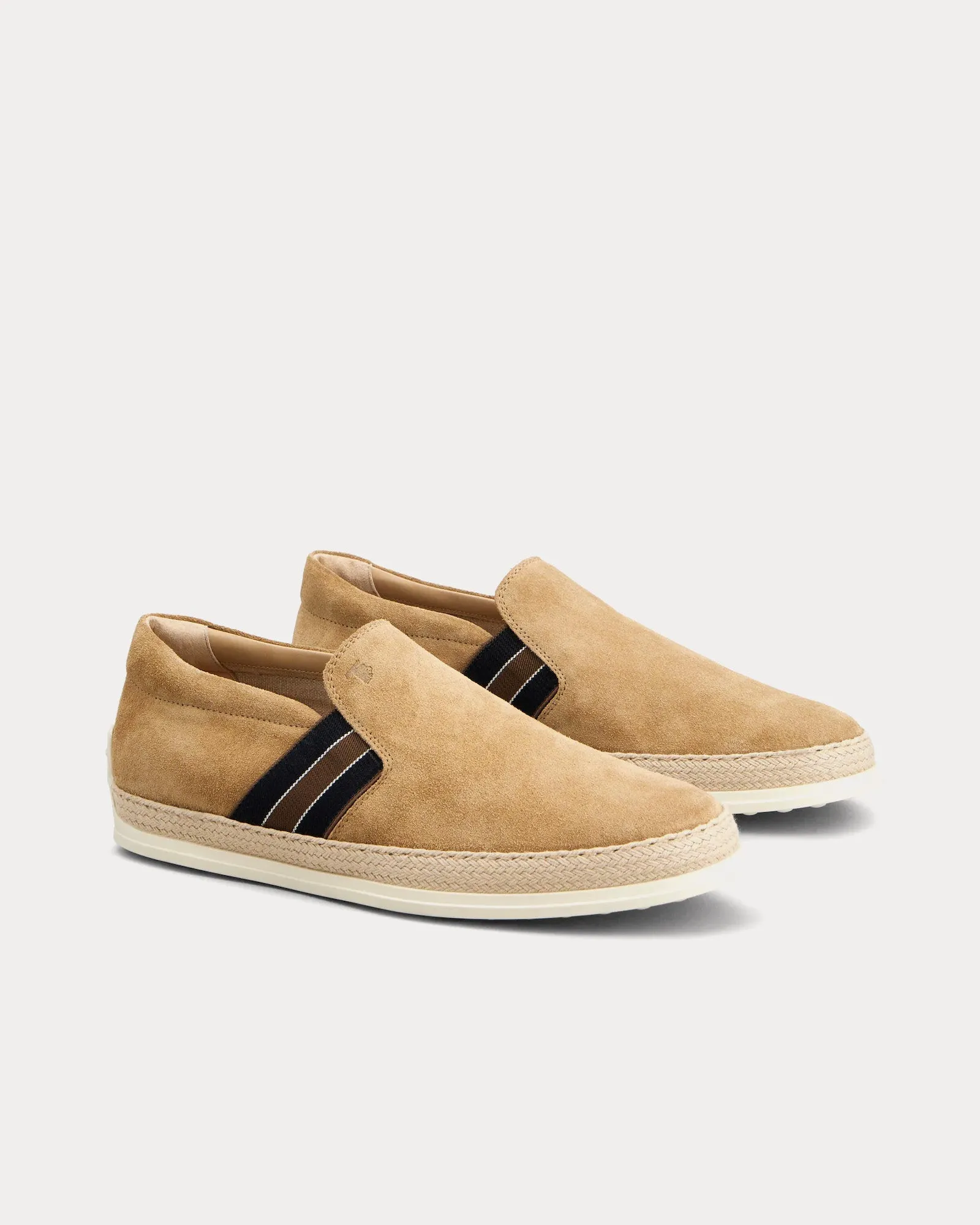 Suede Beige / Brown / Black Loafers