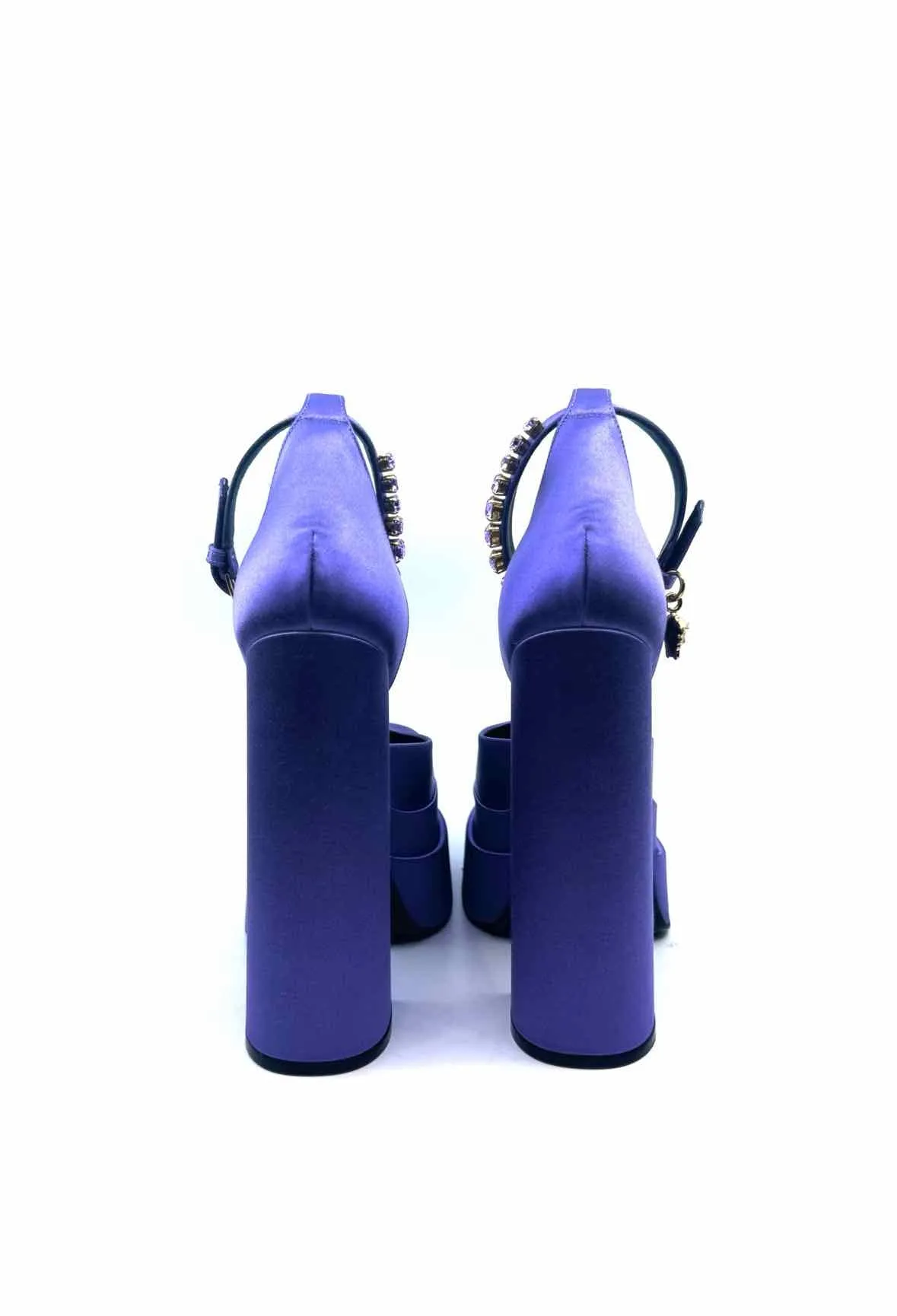 VERSACE Size 9 Purple Satin Pumps